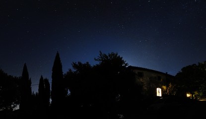 Night Sky over Montespertoli, Tuscan region of Florence