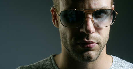 Wearing eyeglasses. Man of fashion. Fashion eyewear. Handsome man wear eye glasses. Fashion model...