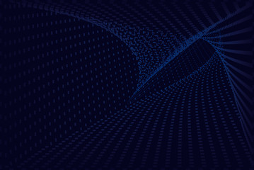 Naklejka premium Dotted Line Background on Blue