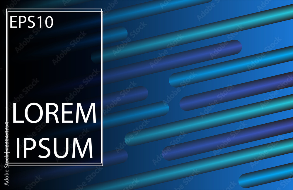 Poster modern 3d blue illustration on light backdrop. abstract technology background ,vector illustration. 