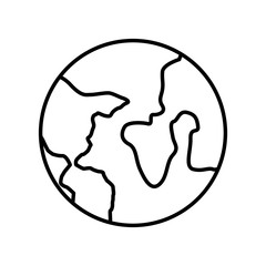 planet earth isolated icon