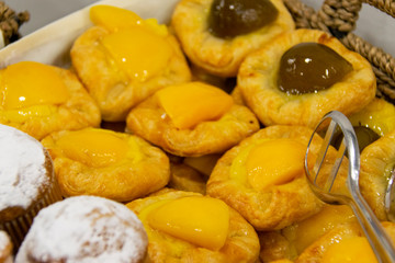 Group of cakes at party, dessert meeting, latin america party, budget food.