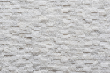White modern decorative wall small marble brick background texture, decorative pattern quartz stone mosaic.  interior decoration of the room
