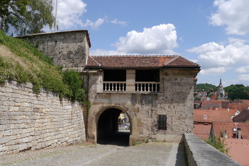 Fototapeta na wymiar Festungstor Schloss Hohentübingen