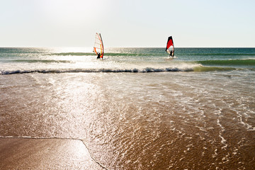 windsurfing  in Conil , Cadiz, Spain