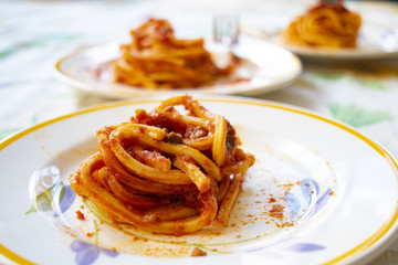 tonnarelli with tomato sauce