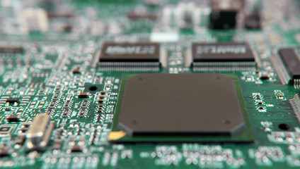 abstract circuits electric technology computer chip Electronics motherboard high tech green
