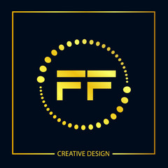 Initial FF Letter Logo Template Design