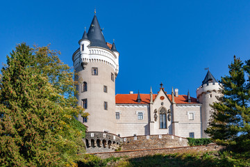 romantic castle Zleby near Caslav (national cultural landmark), Central Bohemia region, Czech republic