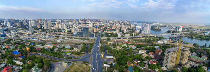 Russia. Rostov-on-Don. View of the city center and the avenue strike.