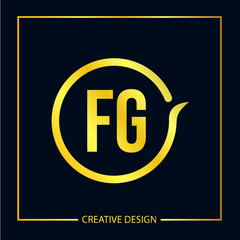 Initial FG Letter Logo Template Design