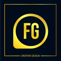 Initial FG Letter Logo Template Design