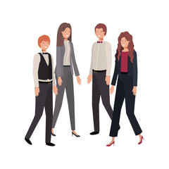 Obraz premium group business people avatar character