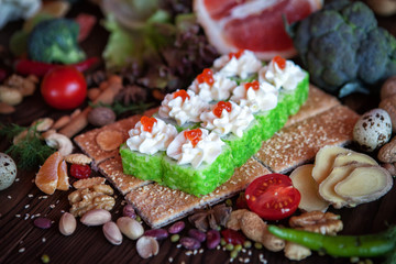 Fototapeta na wymiar Sushi and rool menu