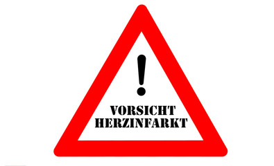 Herzinfarkt Warnschild