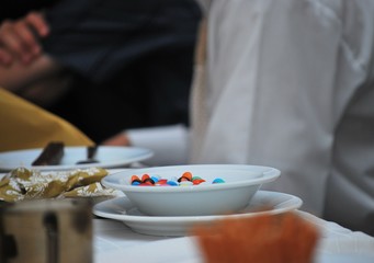 Candies on the plate