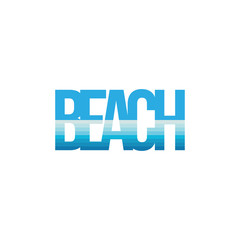 Fototapeta premium BEACH letter design