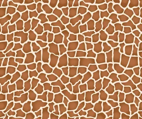 Deurstickers Dierenhuid giraf structuurpatroon naadloos herhalend bruin bordeaux wit safari dierentuin jungle print