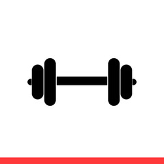 Dumbbell vector icon, Modern flat sign isolated on white background