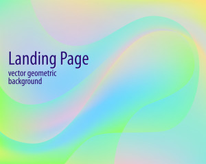 Abstract flyer design with colorful landing page gradient background. Liquid color background design. Gradient background.