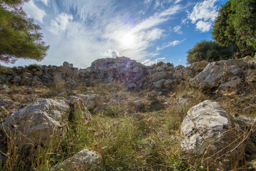 Fototapeta na wymiar Poblat de Sant Agust Vell, Menorca, HDR