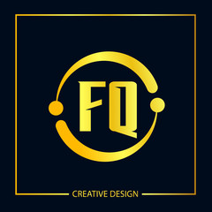 Initial FQ Letter Logo Template Design