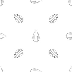 Almond nut pattern seamless vector repeat geometric for any web design