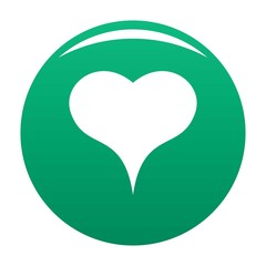 Lion Heart icon. Simple illustration of lion heart vector icon for any design green