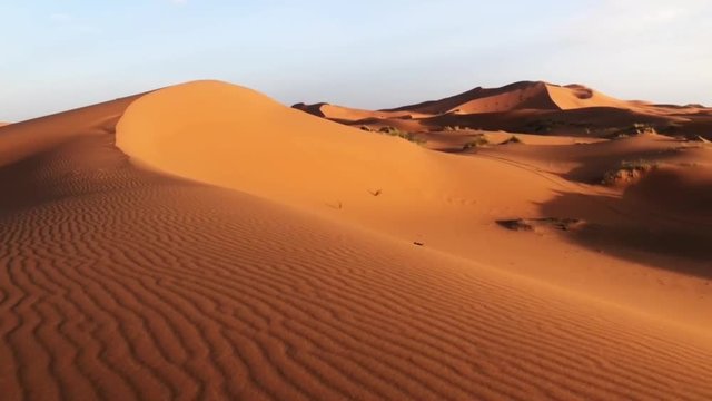 Beautiful dunes of Sahara desert Erch Chebi, Morocco in Africa