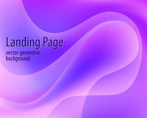 Modern presentation template for landing page design. Modern gradient background. Vector creative background. Abstract background. Vector landing page background
