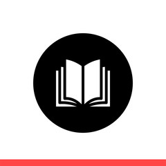 Book vector icon, Modern flat sign isolated on white background