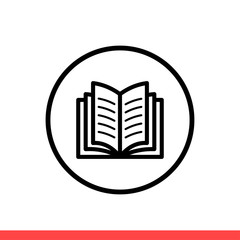 Book vector icon, Modern flat sign isolated on white background