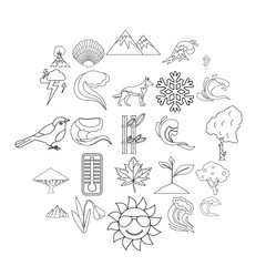 Environ icons set. Outline set of 25 environ vector icons for web isolated on white background