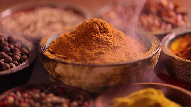 A selection of spices and smoke