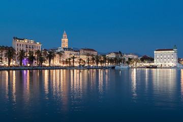 Split at night, Croatia, Balkans in Europe