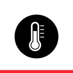 Thermometer vector icon, Modern flat sign isolated on white background