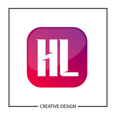 Fototapeta premium Initial Letter HL Logo Template Design
