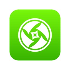 Covered objective icon digital green for any design isolated on white vector illustration