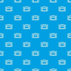 Open semicircular window frame pattern vector seamless blue repeat for any use