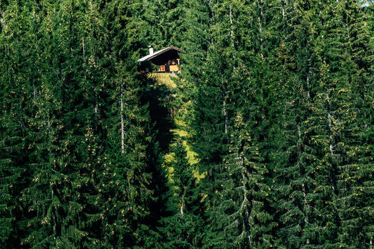 hut in the mountains