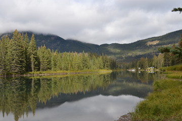 Fototapeta na wymiar water, lake, trees, landscape, reflection, nature.