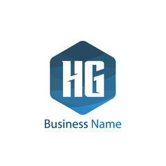Obraz premium Initial Letter HG Logo Template Design