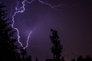 lightning in the sky