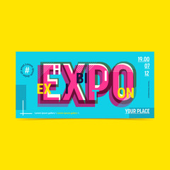 Modern Exhibition Flyer template. Vector illustration.