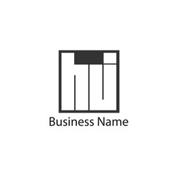 Initial Letter HJ Logo Template Design