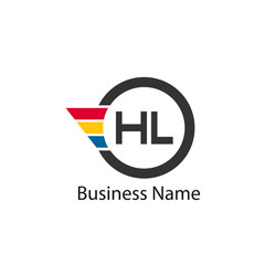 Initial Letter HL Logo Template Design
