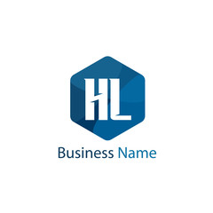 Initial Letter HL Logo Template Design
