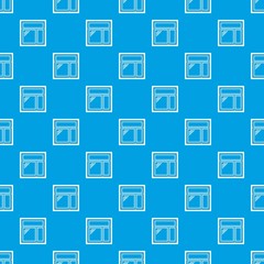 Square window frame pattern vector seamless blue repeat for any use