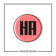 Initial Letter HA Logo Template Design