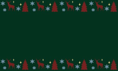 Christmas pattern deer, trees, snowflakes, stars